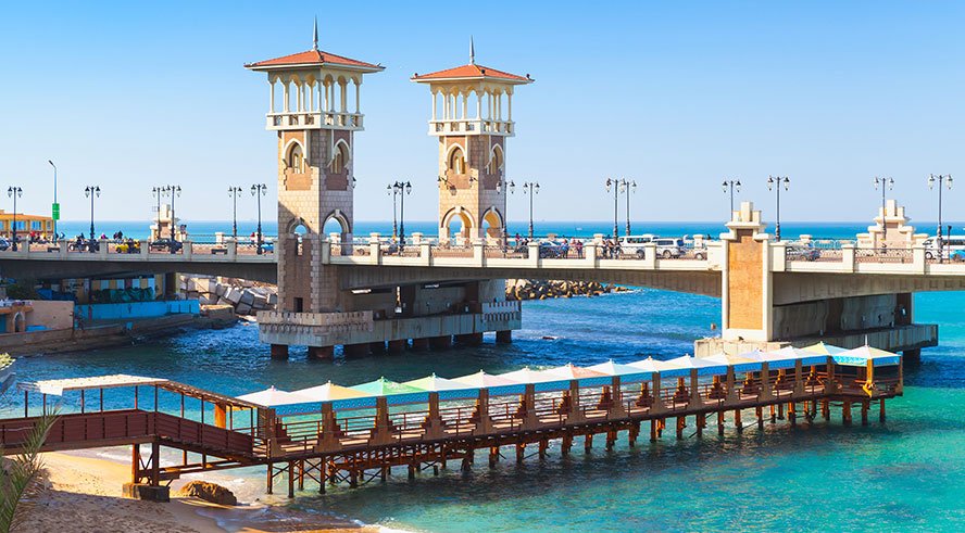 Alexandria Stadt an der Küste ist die zweitgrößte Stadt Ägyptens