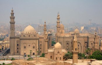 Luxor temple Egypt directly on the banks of the Nile