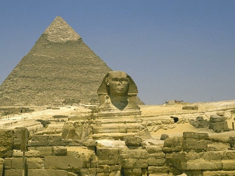 Sphinx Valley Temple Egypt | The lying lion body with the human head